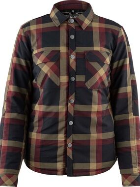 Women’s Quilted Plaid Shirt Jacket - Black, Burgundy & Olive
